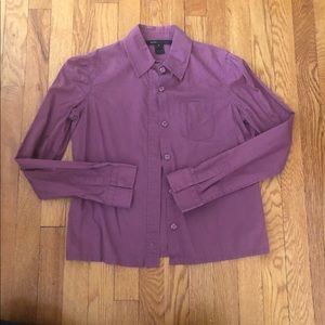 MARC JACOBS purple snap front cotton shirt, size 4
